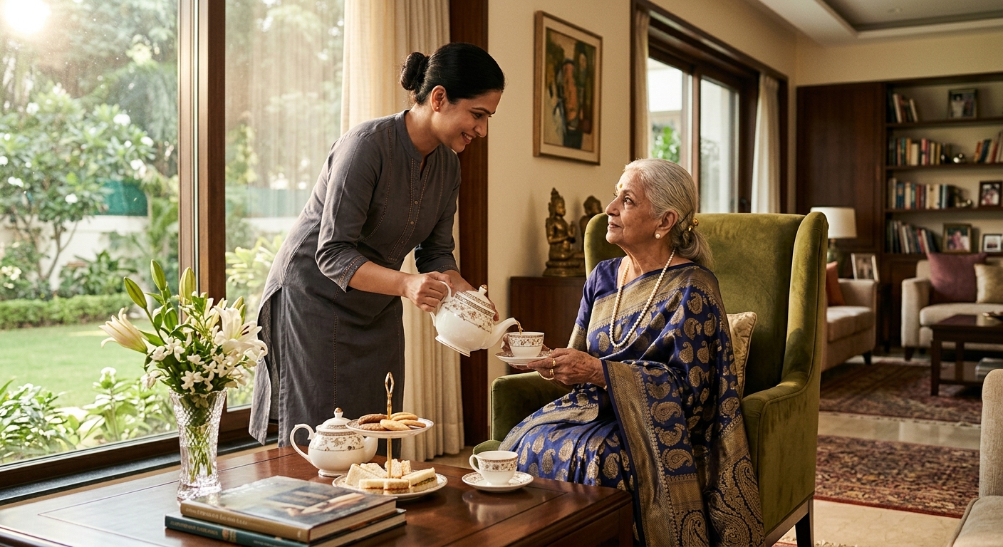 Caregiver with patient